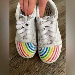 Kids Rainbow Old Skool Flour Shop Vans 🌈